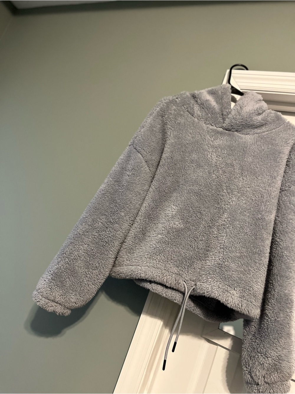 Plush Hooded Junior’s Sweater - Gray